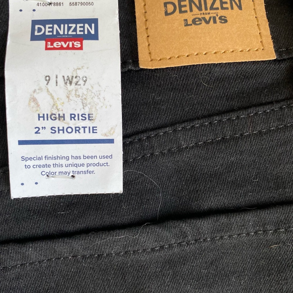 Levi’s Black Stretch Jean Shorts, High Waist, New, 9/29” - Picture 8 of 13